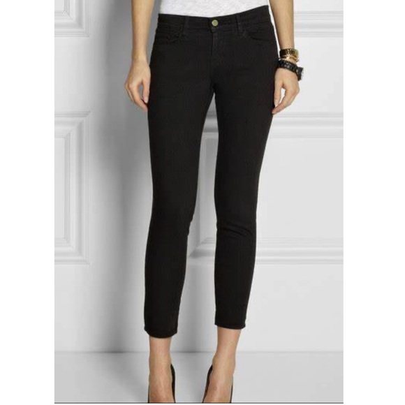 Womens Frame Le Skinny de Jeanne Crop Film
Noir Black Denim Jeans 28 - Picture 1 of 10